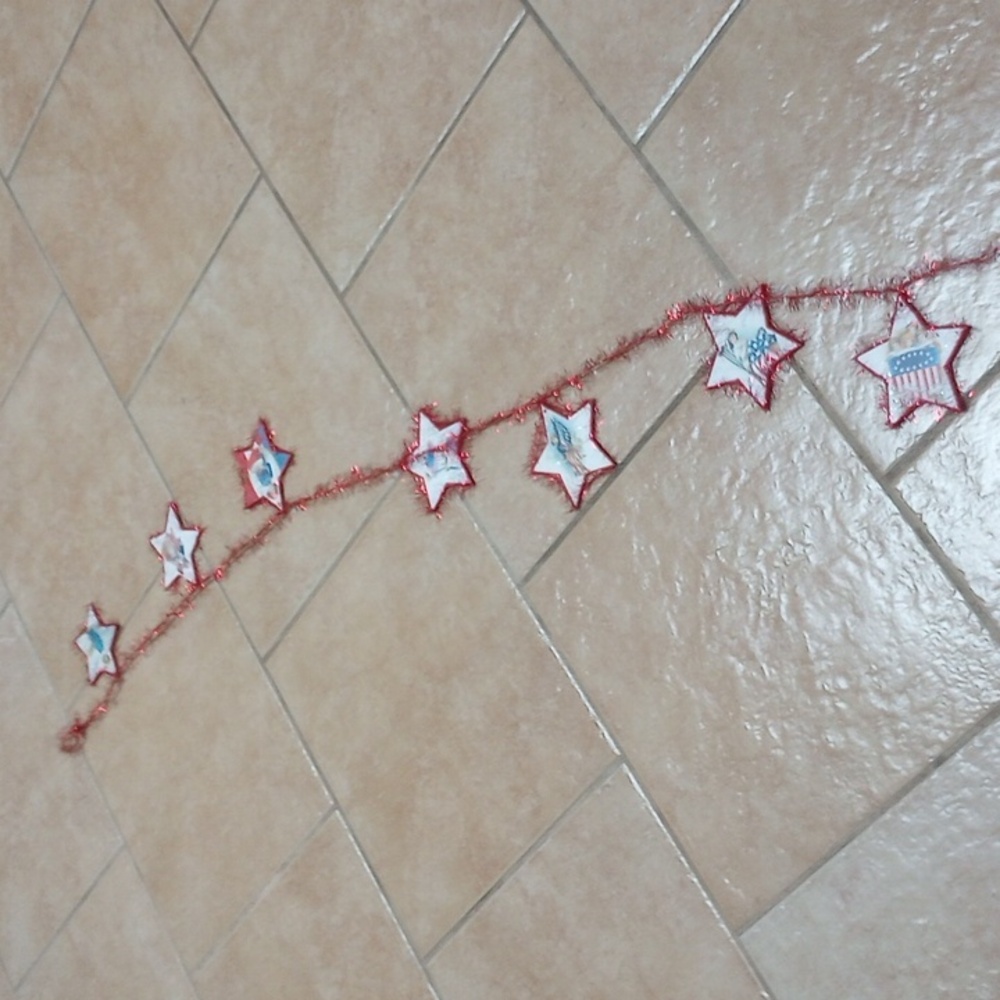 Bethany Lowe Patriotic Stars on Red Tinsel - Picture 9 of 9